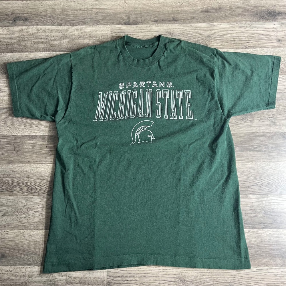 VTG Michigan State Spartans T Shirt Fits Large MSU 1990s Sparty Single Stitch - Picture 1 of 8
